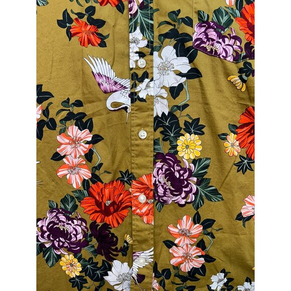 Goodthreads Men's Casual Button Up Poplin Shirt Short Sleeve Sz XXL Multi Floral - Picture 10 of 14